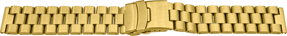 folded metal band stainless steel solid gold colored
