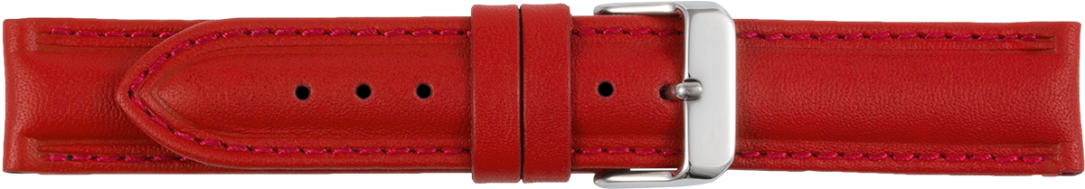 leather watch strap red