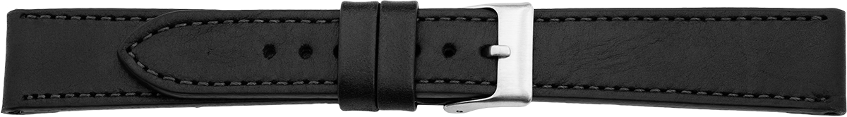 PREMIUM Lederuhrarmband schwarz XL