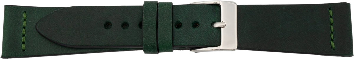 PREMIUM leather watchstrap green