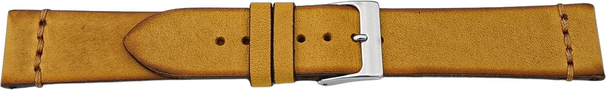 PREMIUM leather watch strap vintage mustard