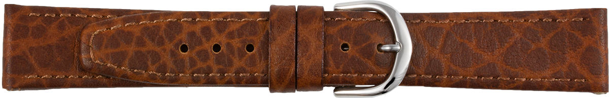 leather watch strap elephant grain brown
