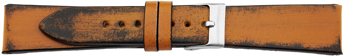 PREMIUM leather watchstrap refined by hand cognac