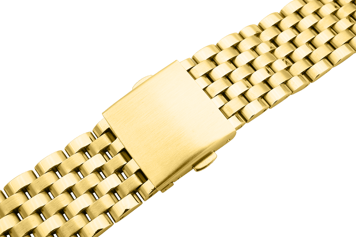 folded metal band stainless steel solid gold