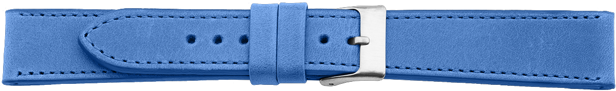 PREMIUM Lederuhrarmband blau XL