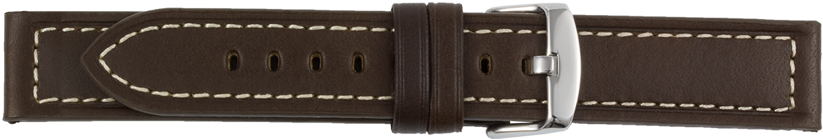 leather watch strap dark brown XL
