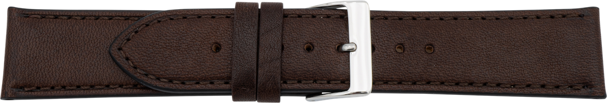 leather watch strap Italy dark brown