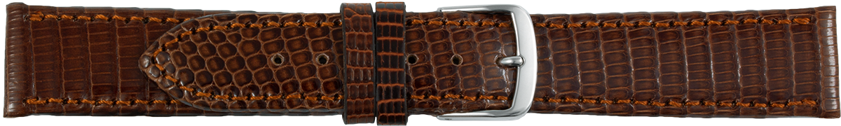 leather watch strap lizard leather brown