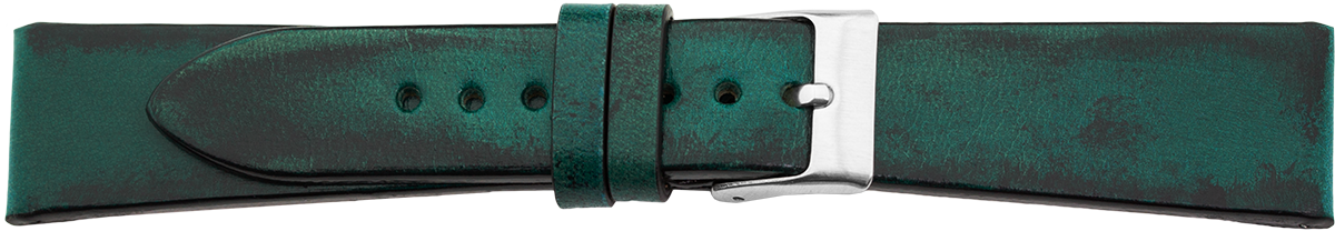 PREMIUM leather watchstrap refined by hand turquoise green
