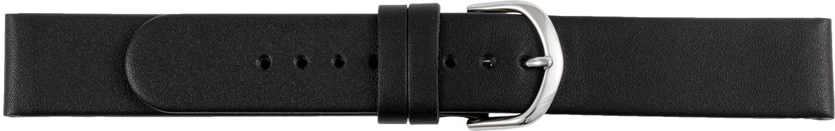 leather watch strap black XL